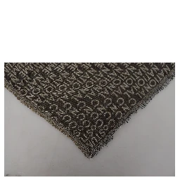 Gray Logo Knit Neck Wrap Shawl Scarf