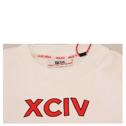 White Logo Print Cotton Short Sleeves T-shirt