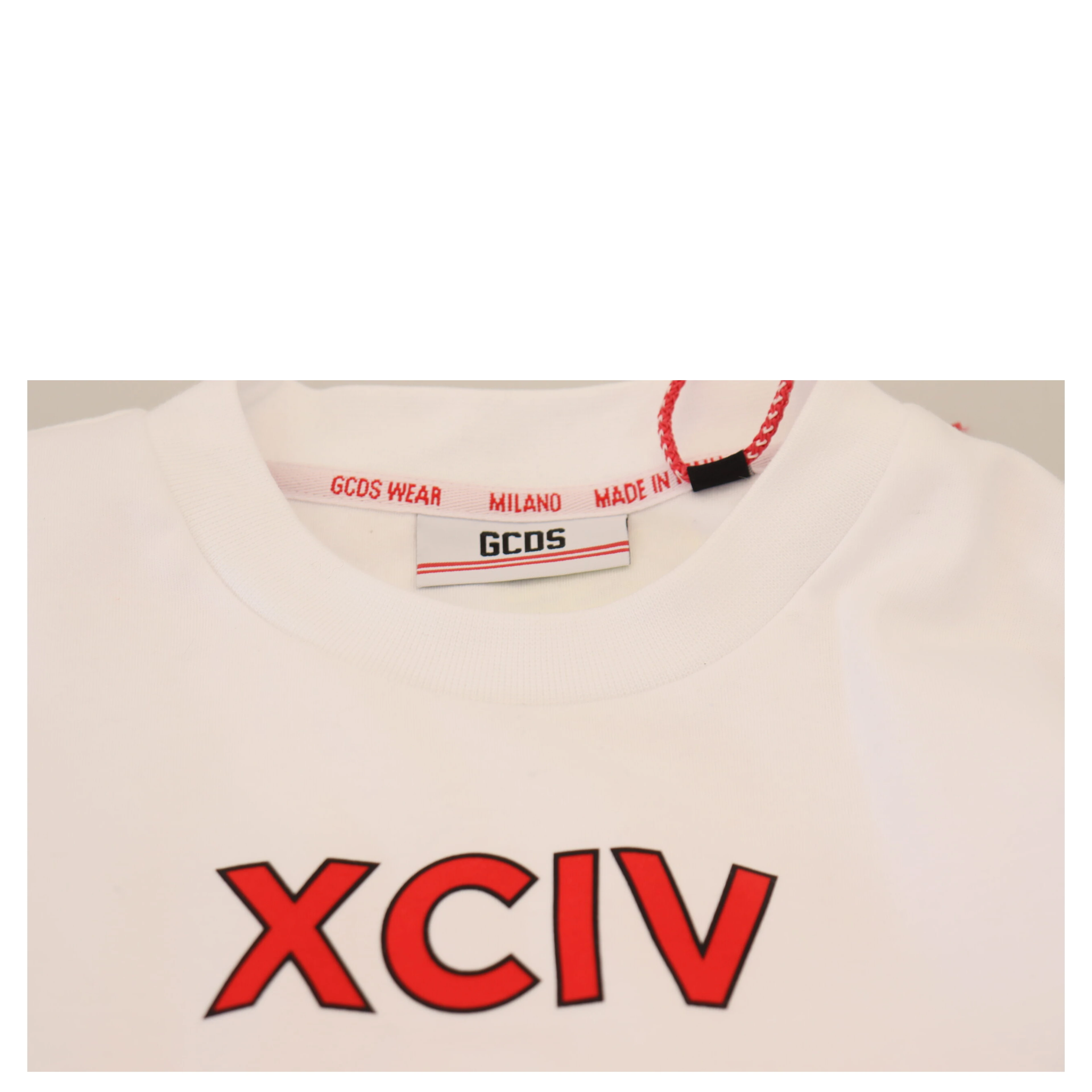 White Logo Print Cotton Short Sleeves T-shirt