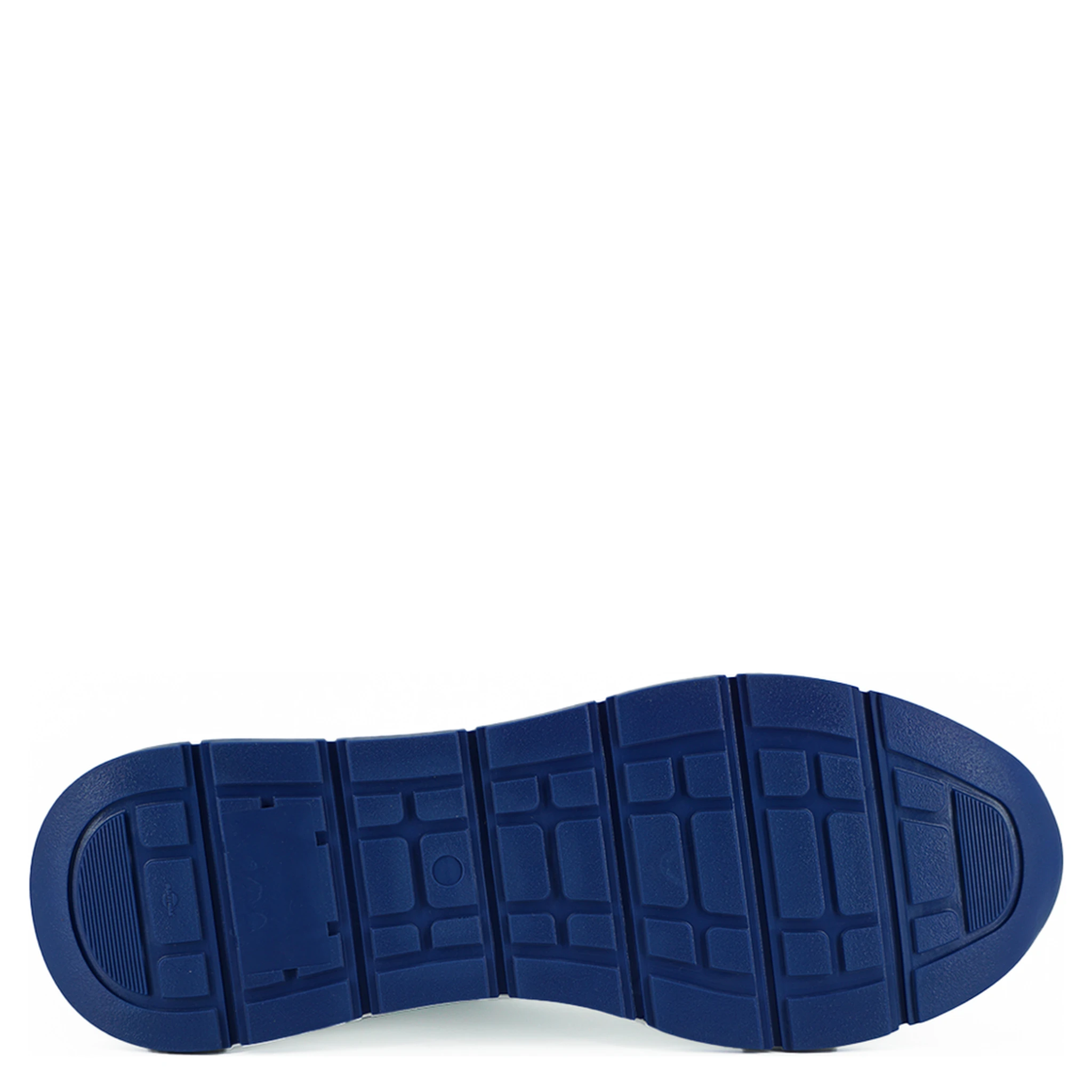 Blue and White Calf Leather Sneakers