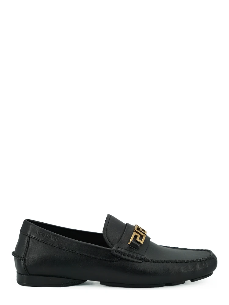 Black Calf Leather Loafers Shoes