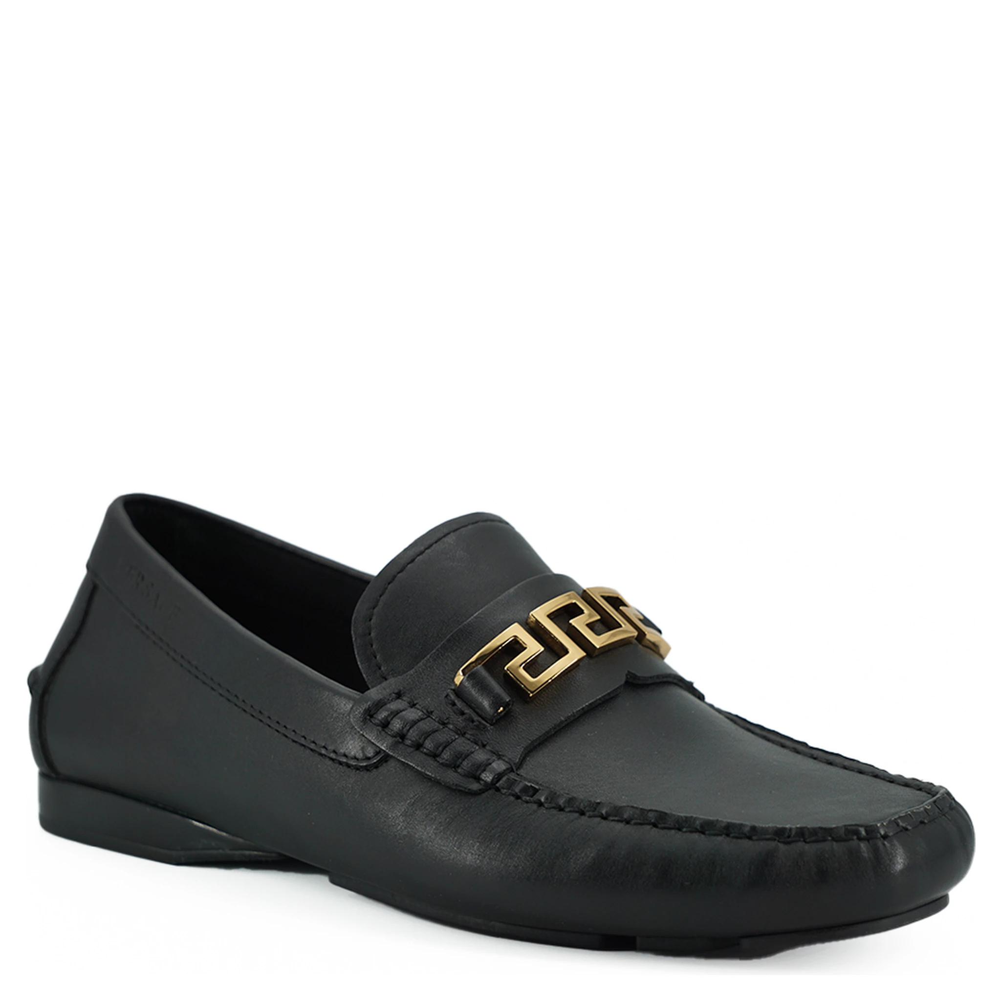Black Calf Leather Loafers Shoes