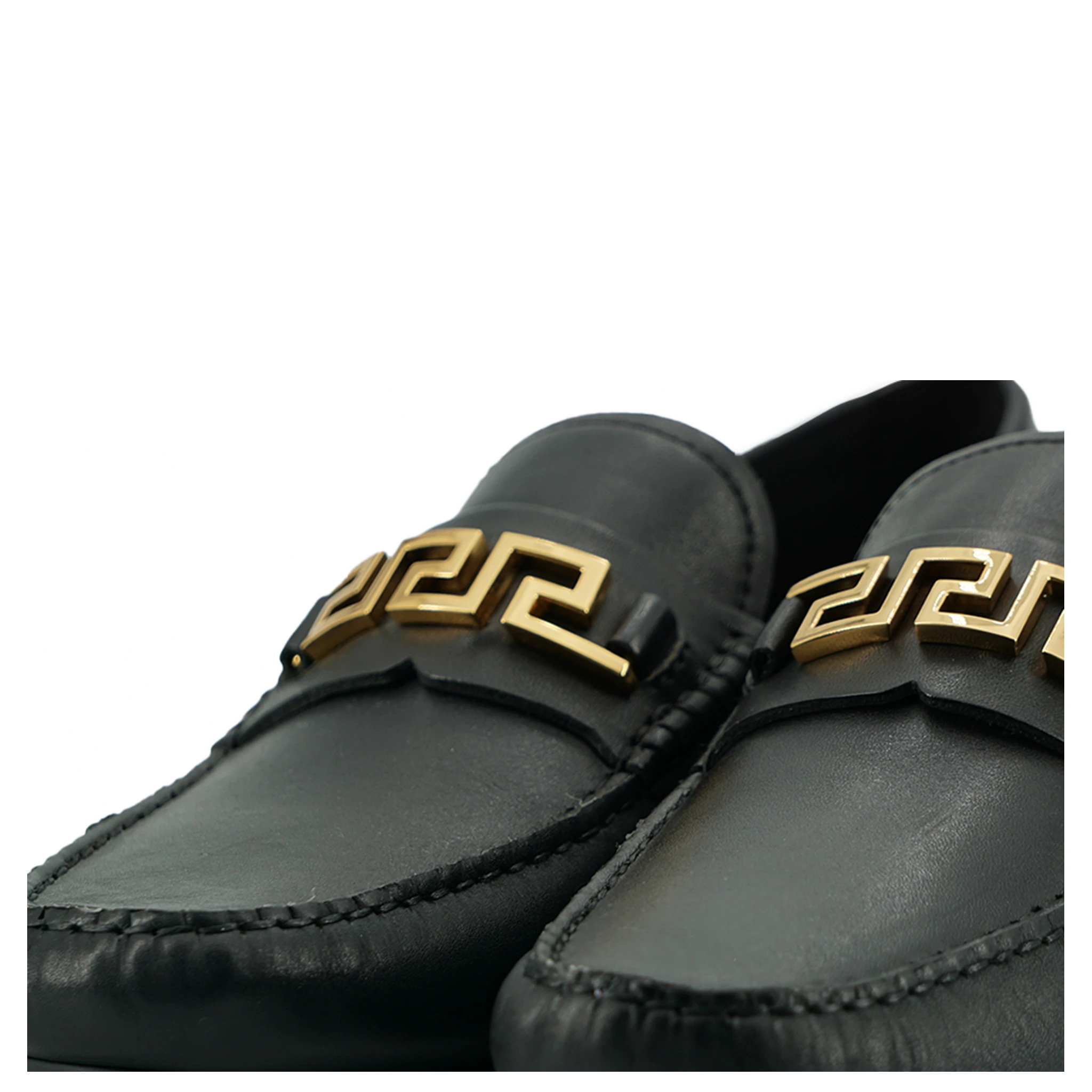 Black Calf Leather Loafers Shoes