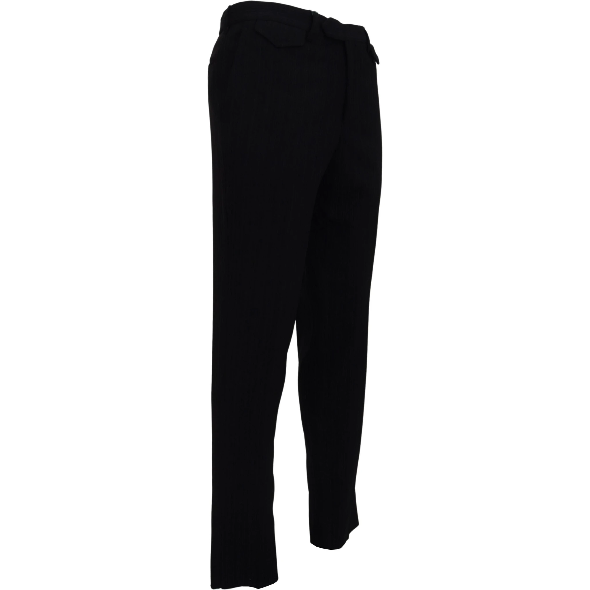 Black Cotton Straight Fit Men Formal Pants