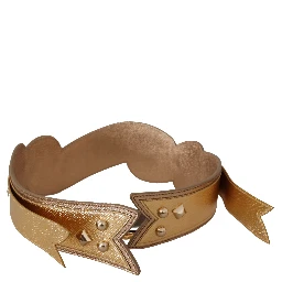 Gold Leather LOVE Patch Bag Shoulder Strap