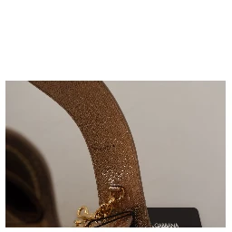 Gold Leather LOVE Patch Bag Shoulder Strap