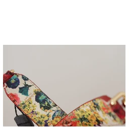 Red Exotic Leather Crystals Reversible Shoulder Strap