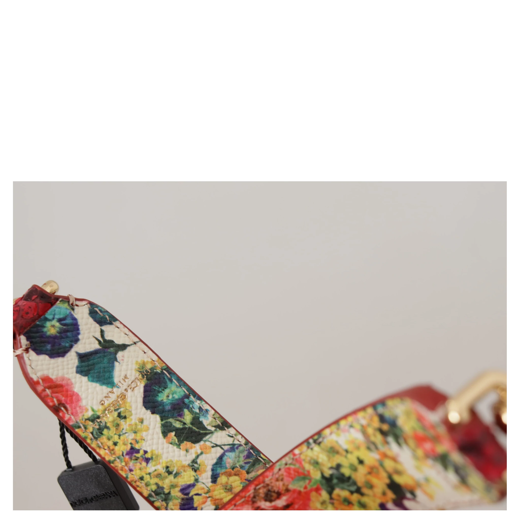 Red Exotic Leather Crystals Reversible Shoulder Strap