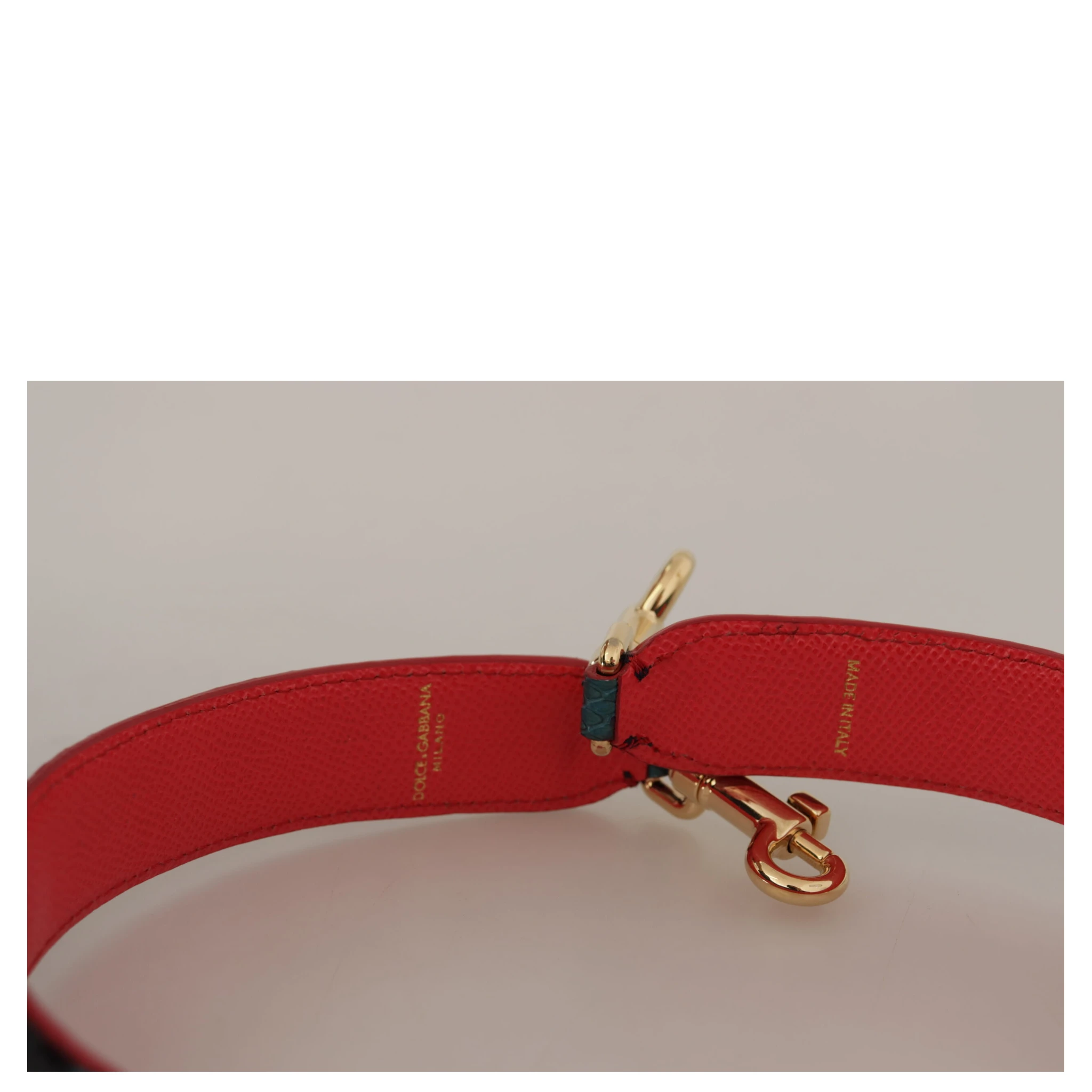 Green Crystals Leather Bag Shoulder Strap