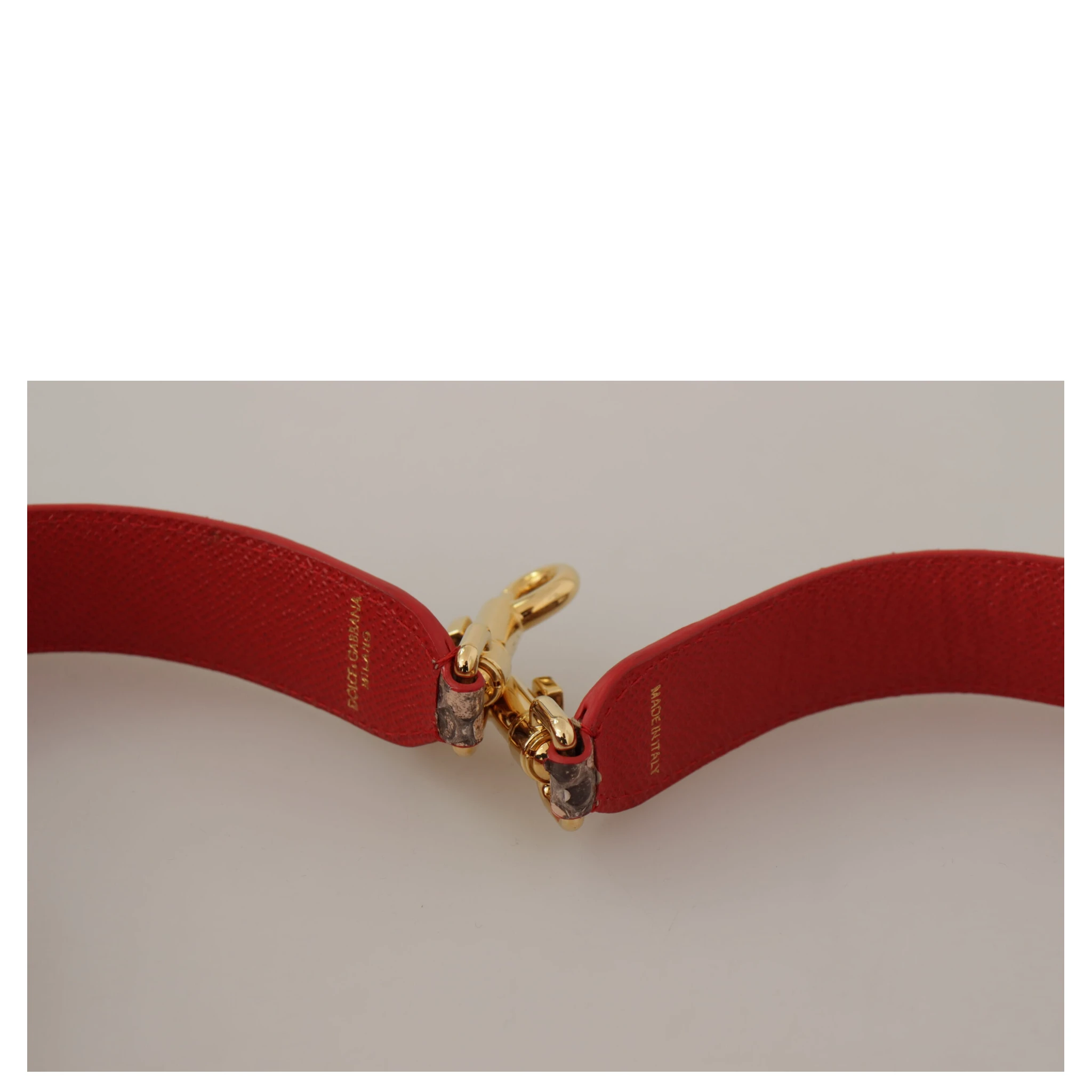 Brown Python Leather Crystals Shoulder Strap