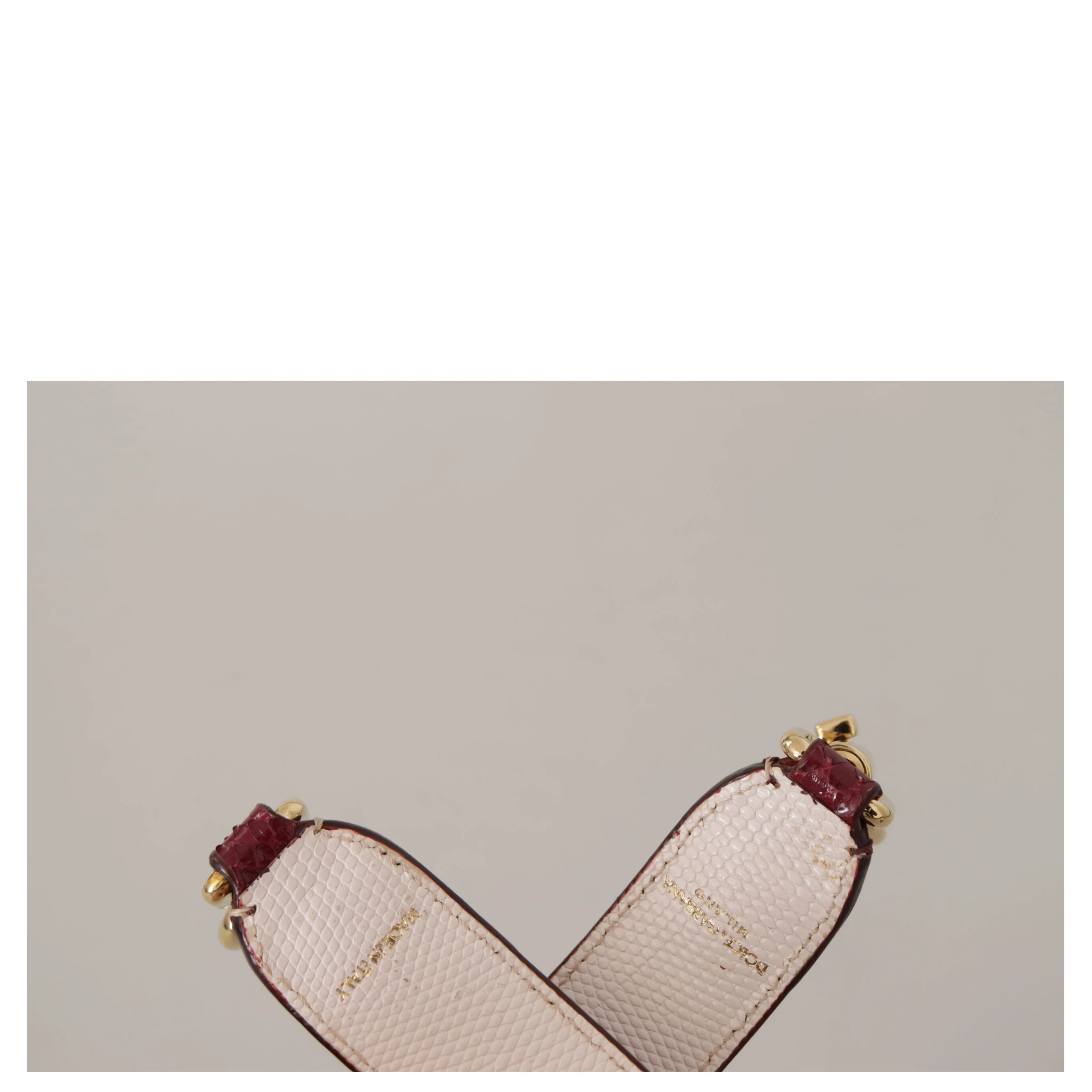 Bordeaux Leather Crystals Bag Shoulder Strap