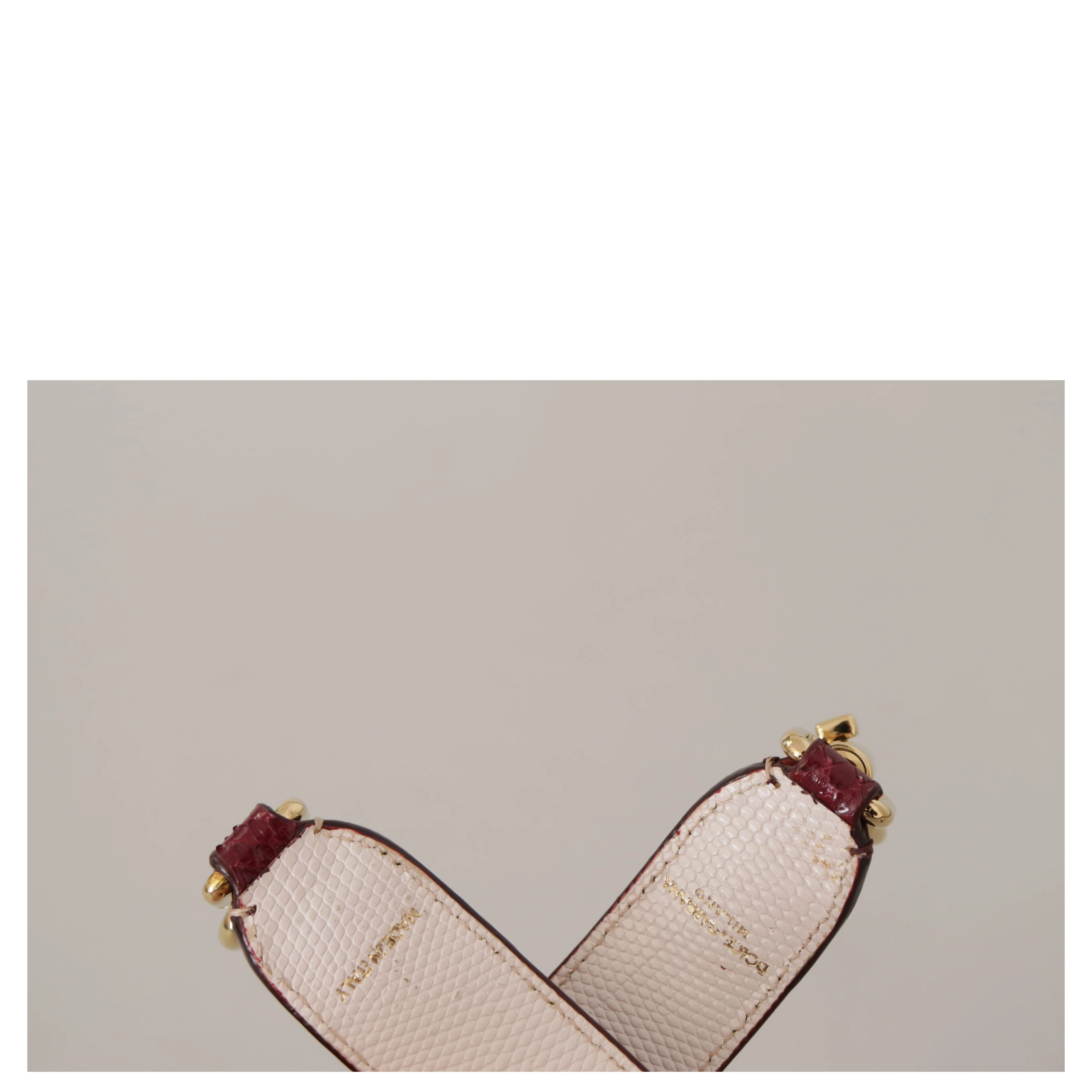 Bordeaux Leather Crystals Bag Shoulder Strap