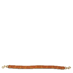 Orange Leather Swirl Print Bag Shoulder Strap
