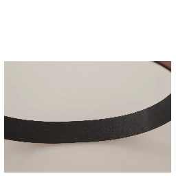 Red Leather Gold Logo Engraved Metal Buckle Belt