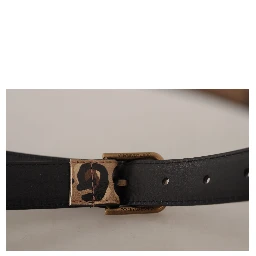 Brown Leopard Print Vintage Metal Waist Buckle Belt