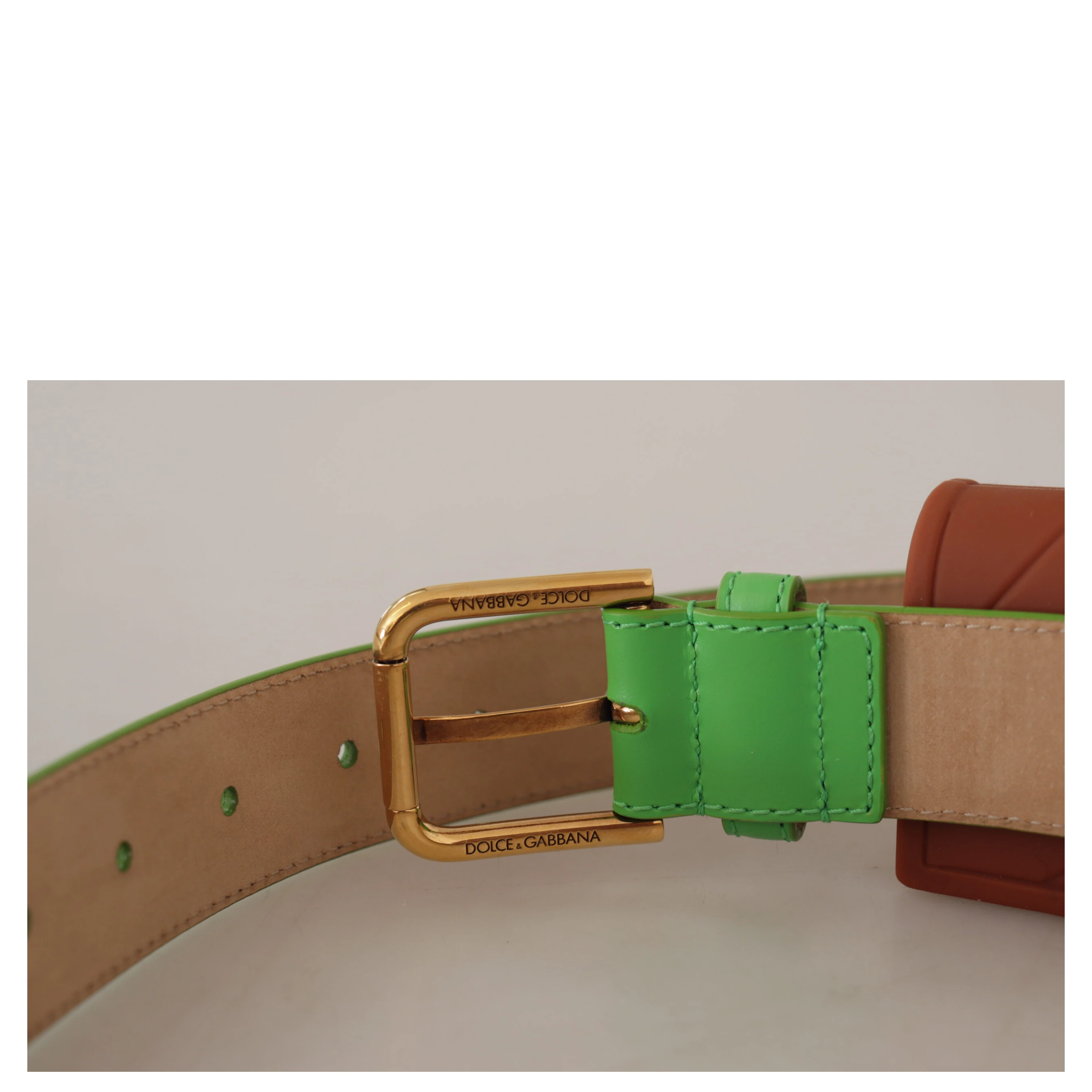 Green Leather Devotion Heart Micro Bag Headphones Belt