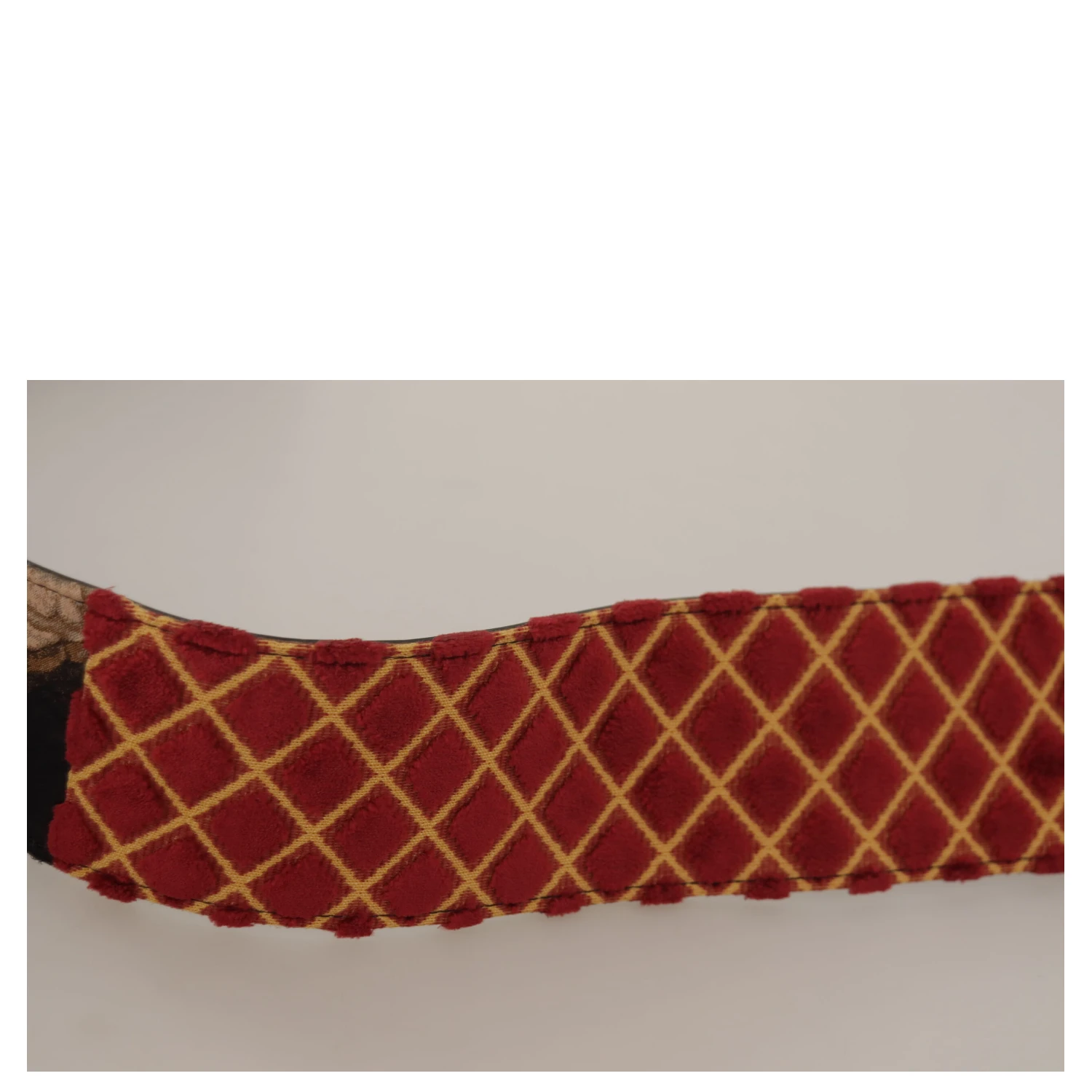 Multicolor Wide Leather Floral Gold Metal Buckle Belt