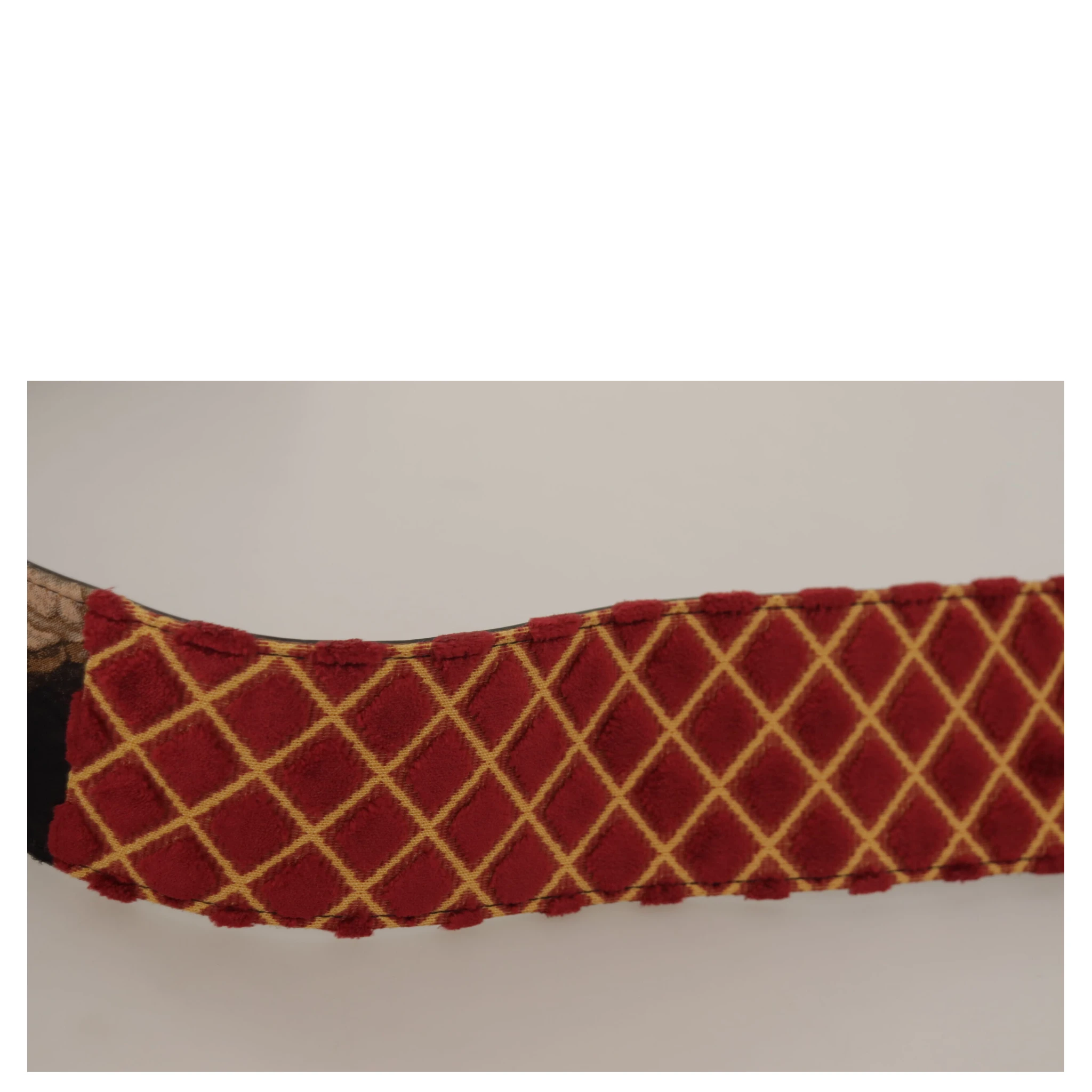 Multicolor Wide Leather Floral Gold Metal Buckle Belt