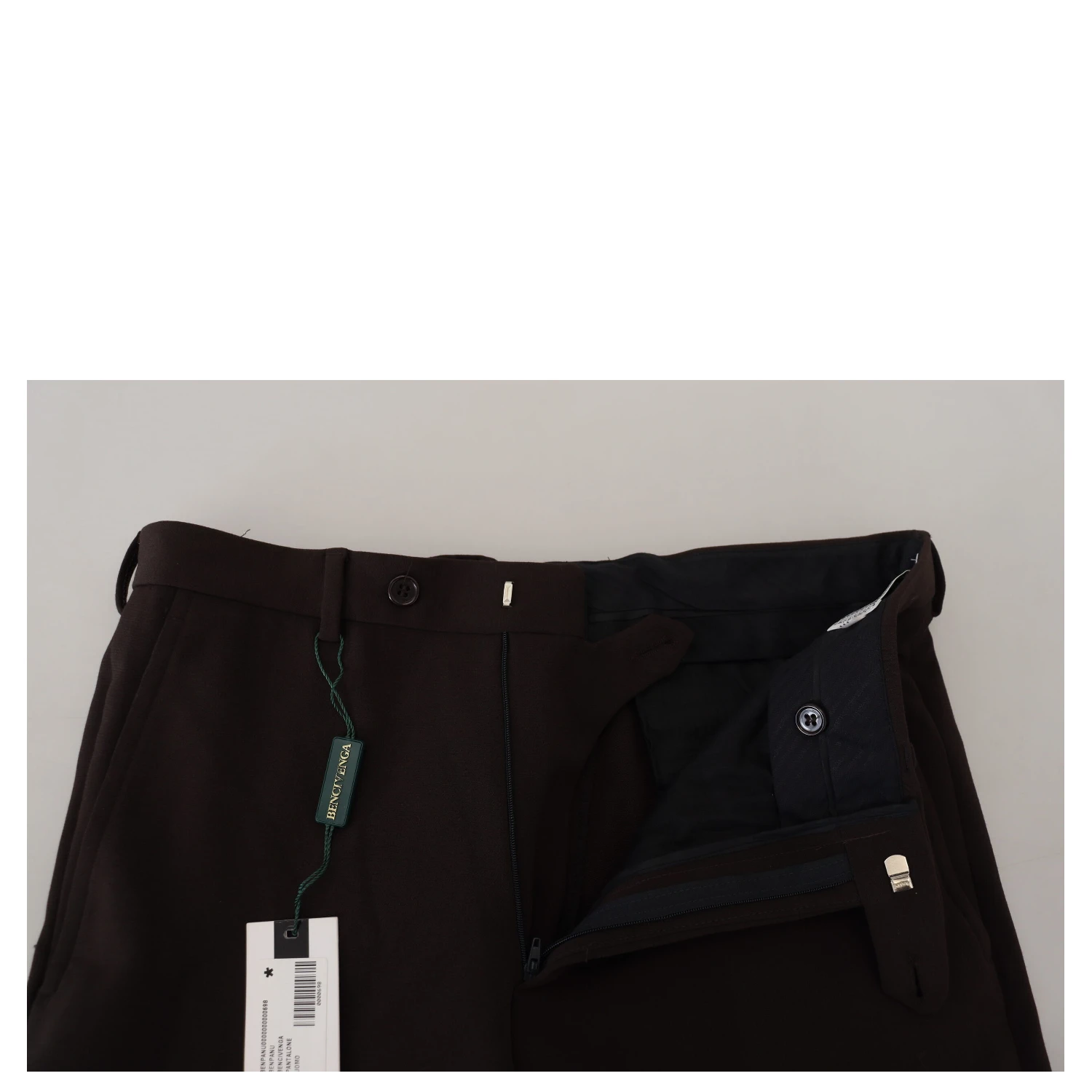 Brown Straight Fit Formal Men Pants