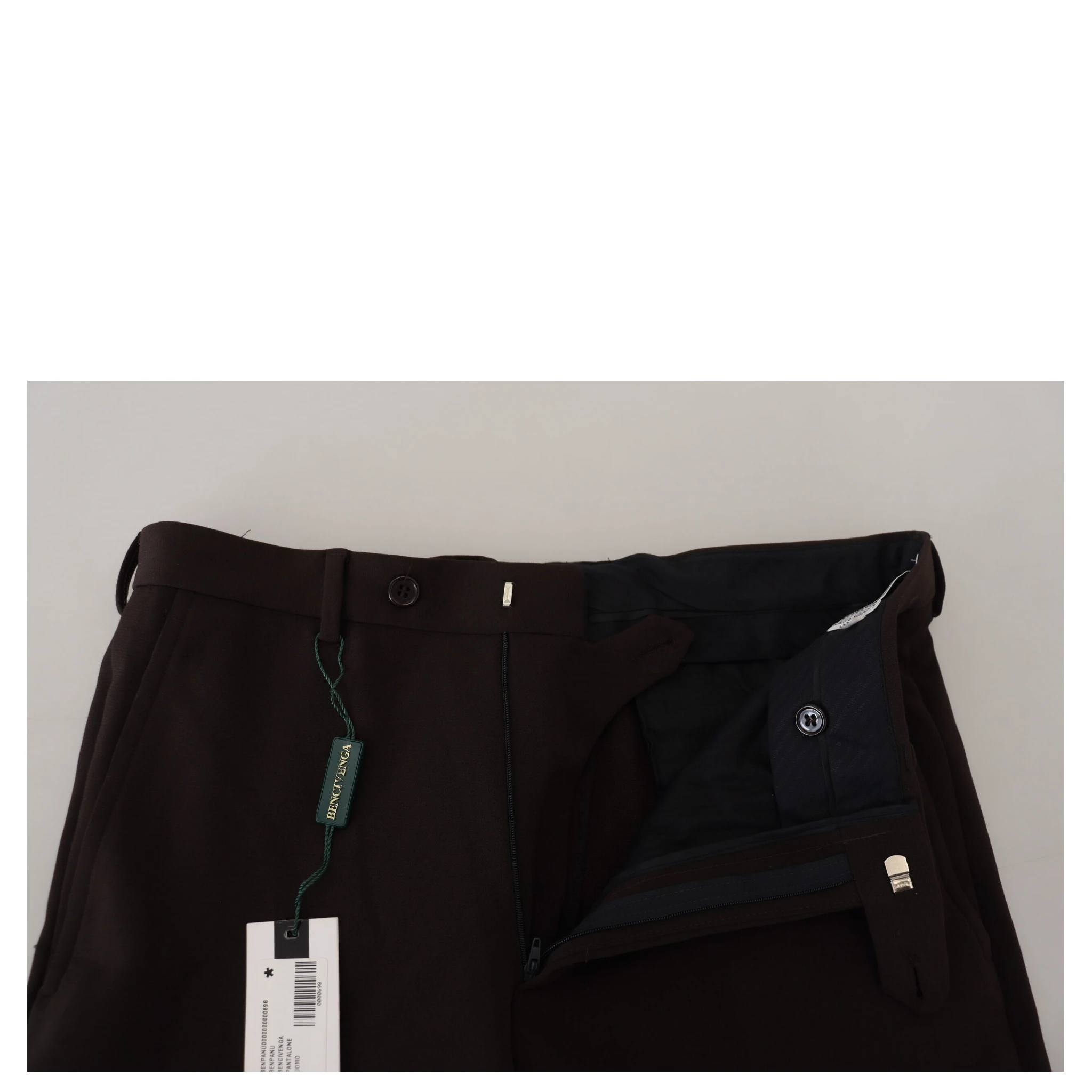 Brown Straight Fit Formal Men Pants