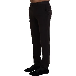 Brown Straight Fit Formal Men Pants