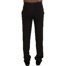 Brown Straight Fit Formal Men Pants