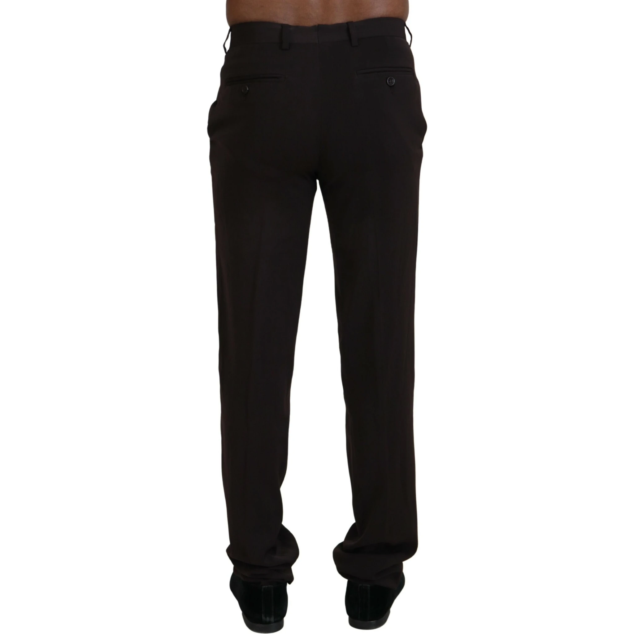 Brown Straight Fit Formal Men Pants