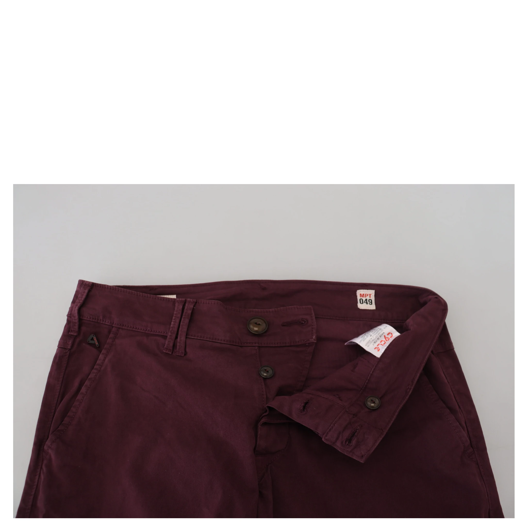 Maroon Cotton Stretch Skinny Casual Men Pants