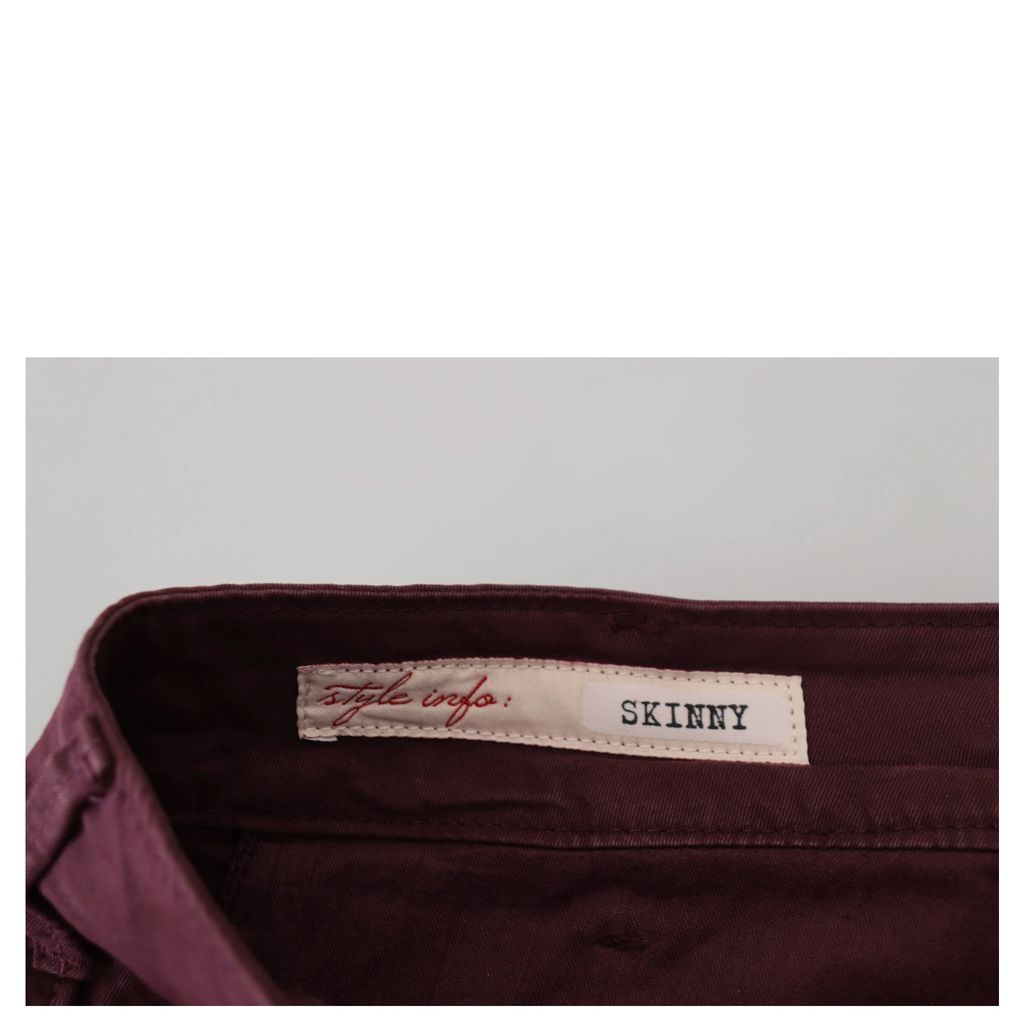 Maroon Cotton Stretch Skinny Casual Men Pants