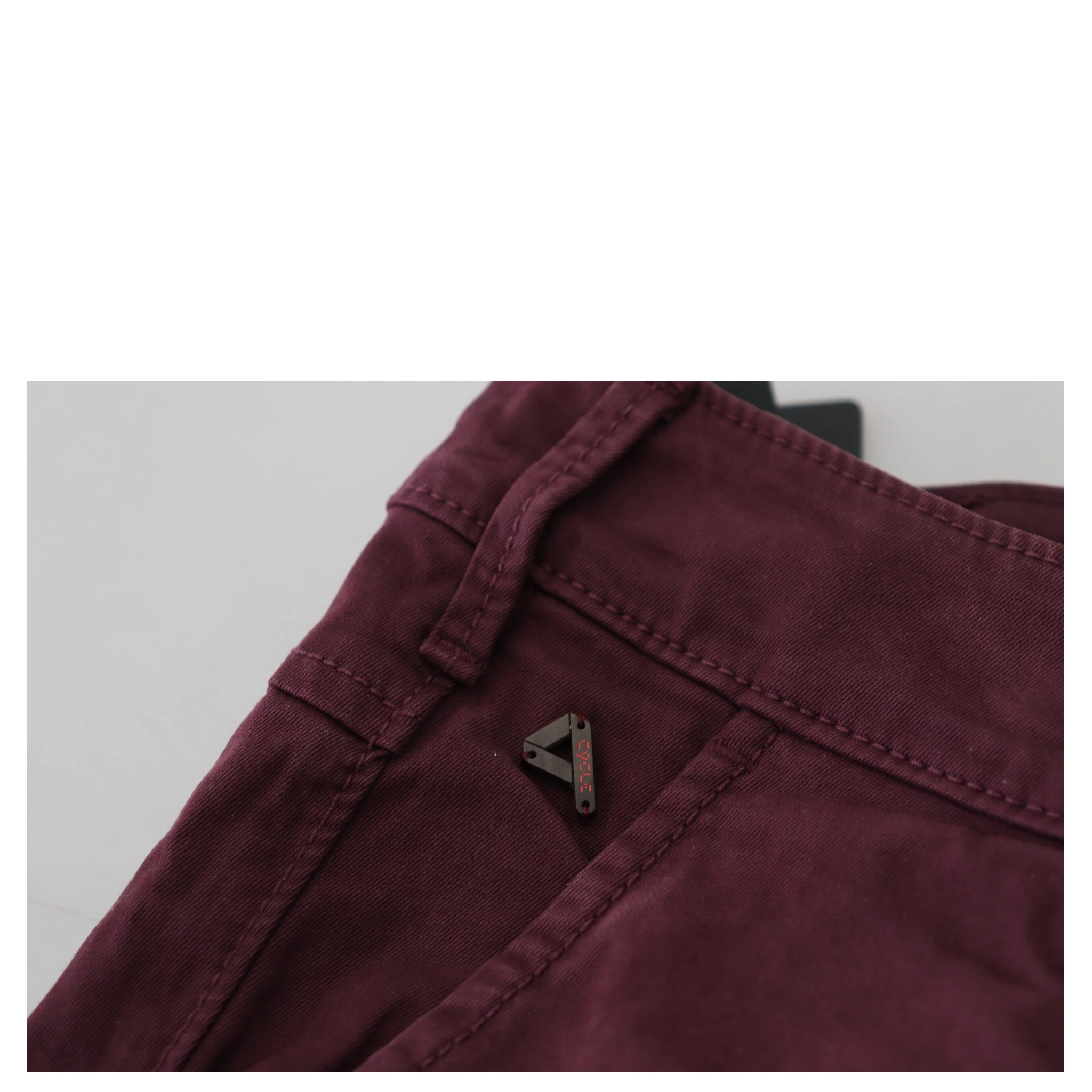 Maroon Cotton Stretch Skinny Casual Men Pants