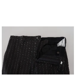 Black Stripes Viscose Dress Pants