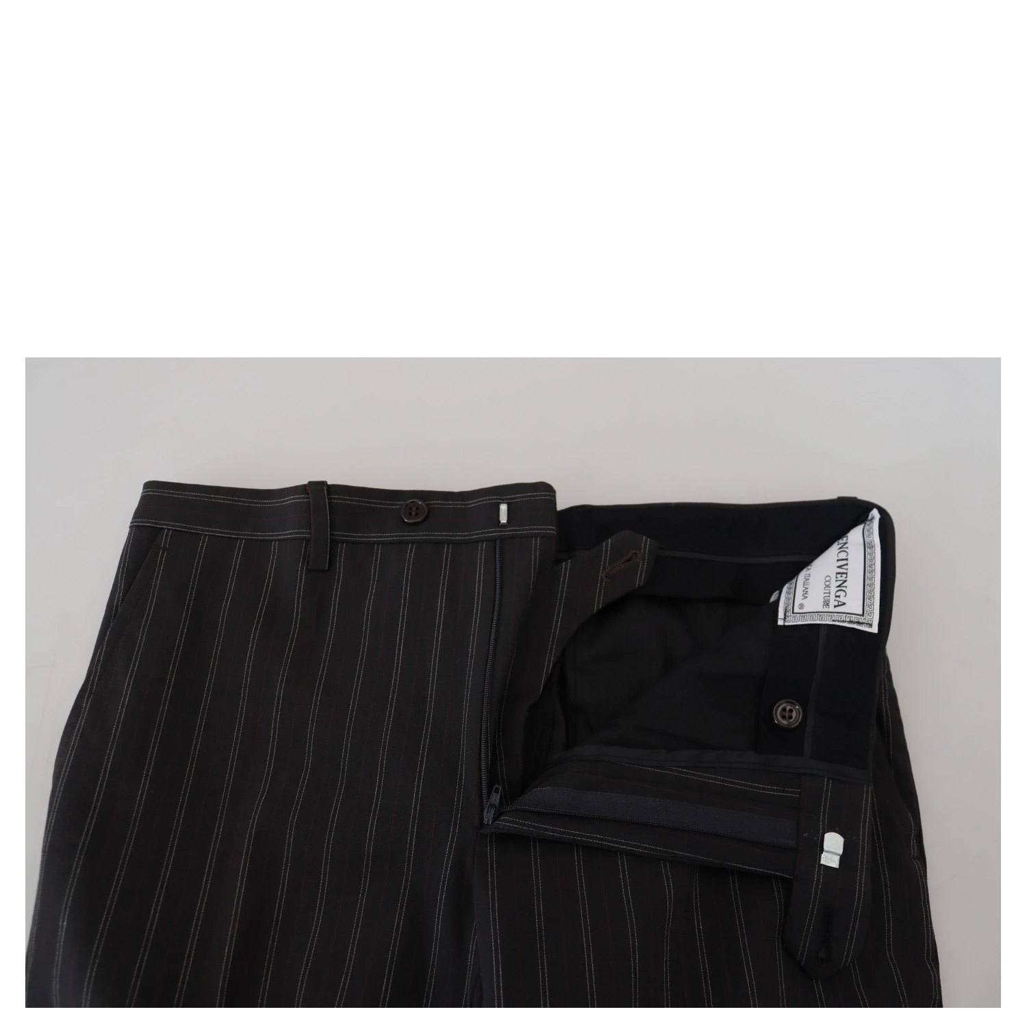 Black Stripes Viscose Dress Pants