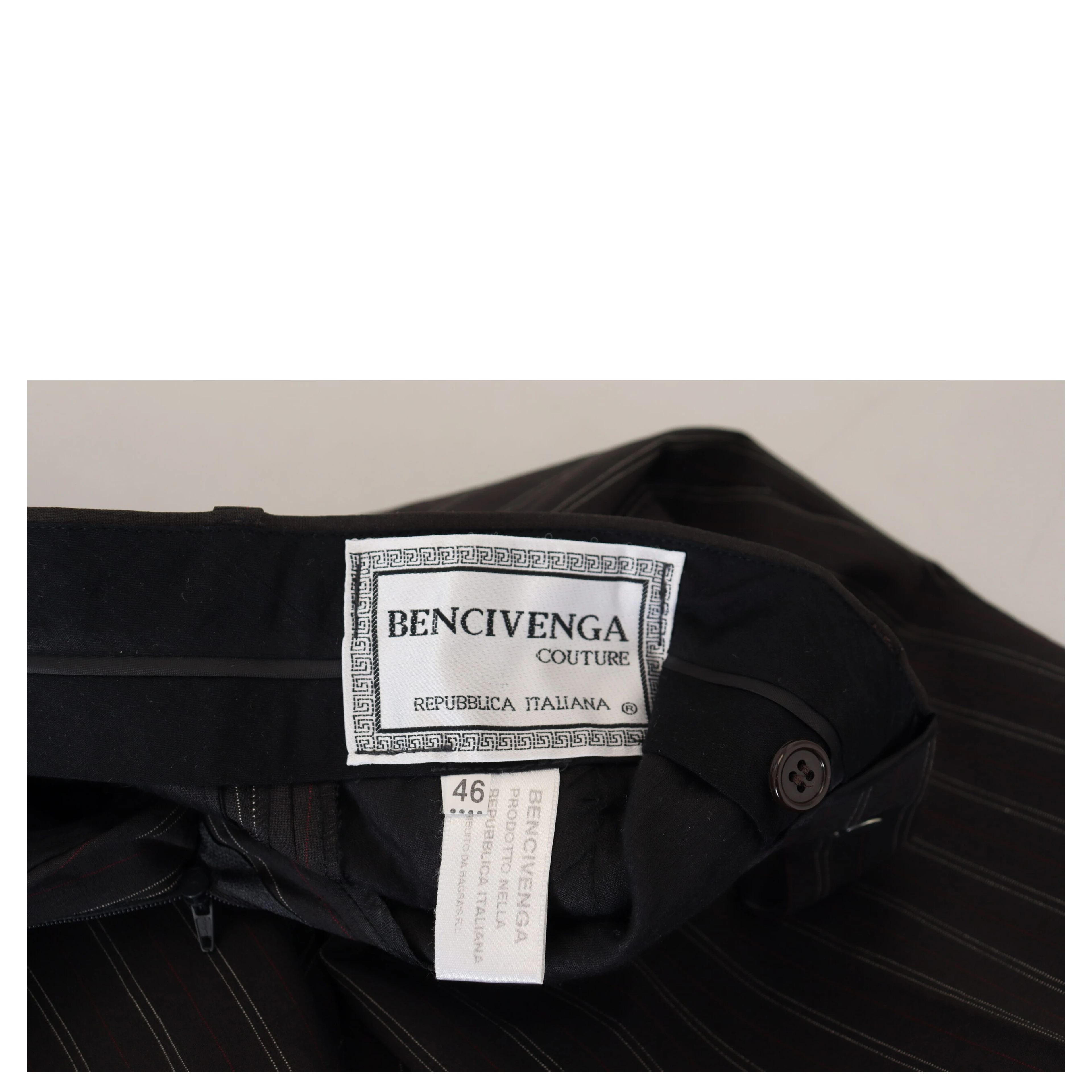 Black Stripes Viscose Dress Pants