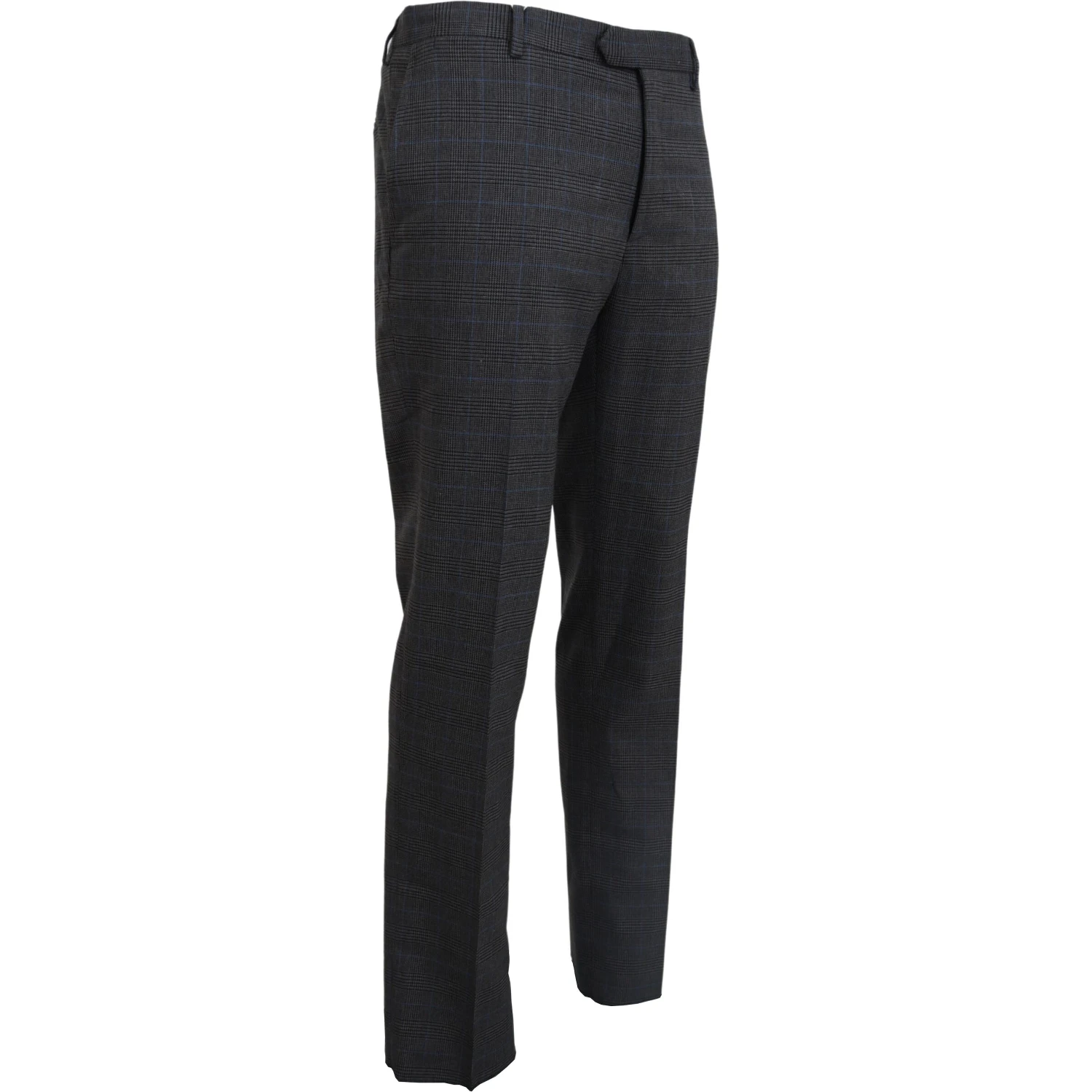 Gray Checkered Wool Dress Formal Pants