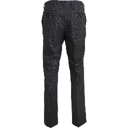 Gray Checkered Wool Dress Formal Pants