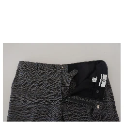 Gray Checkered Wool Dress Formal Pants