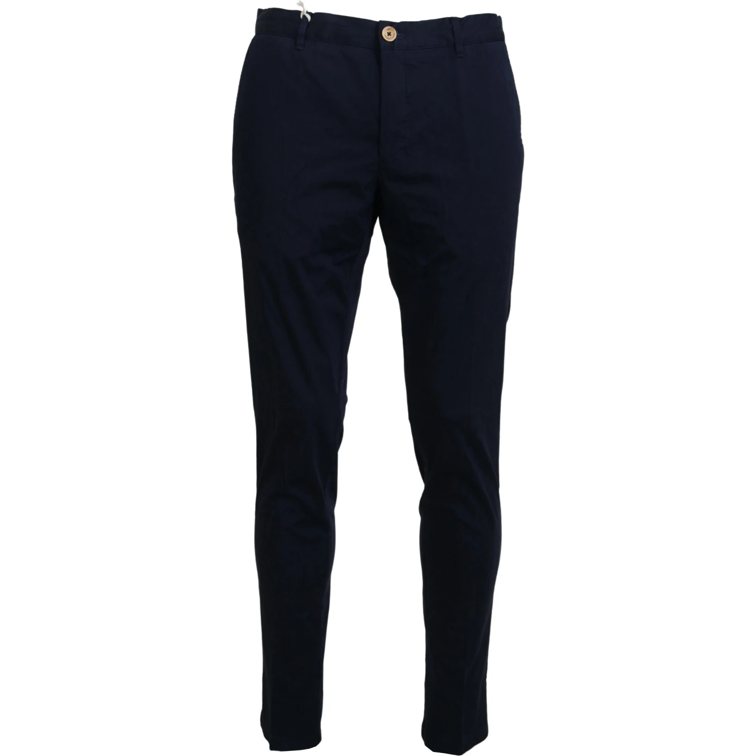 Dark Blue Cotton Skinny Men Pants