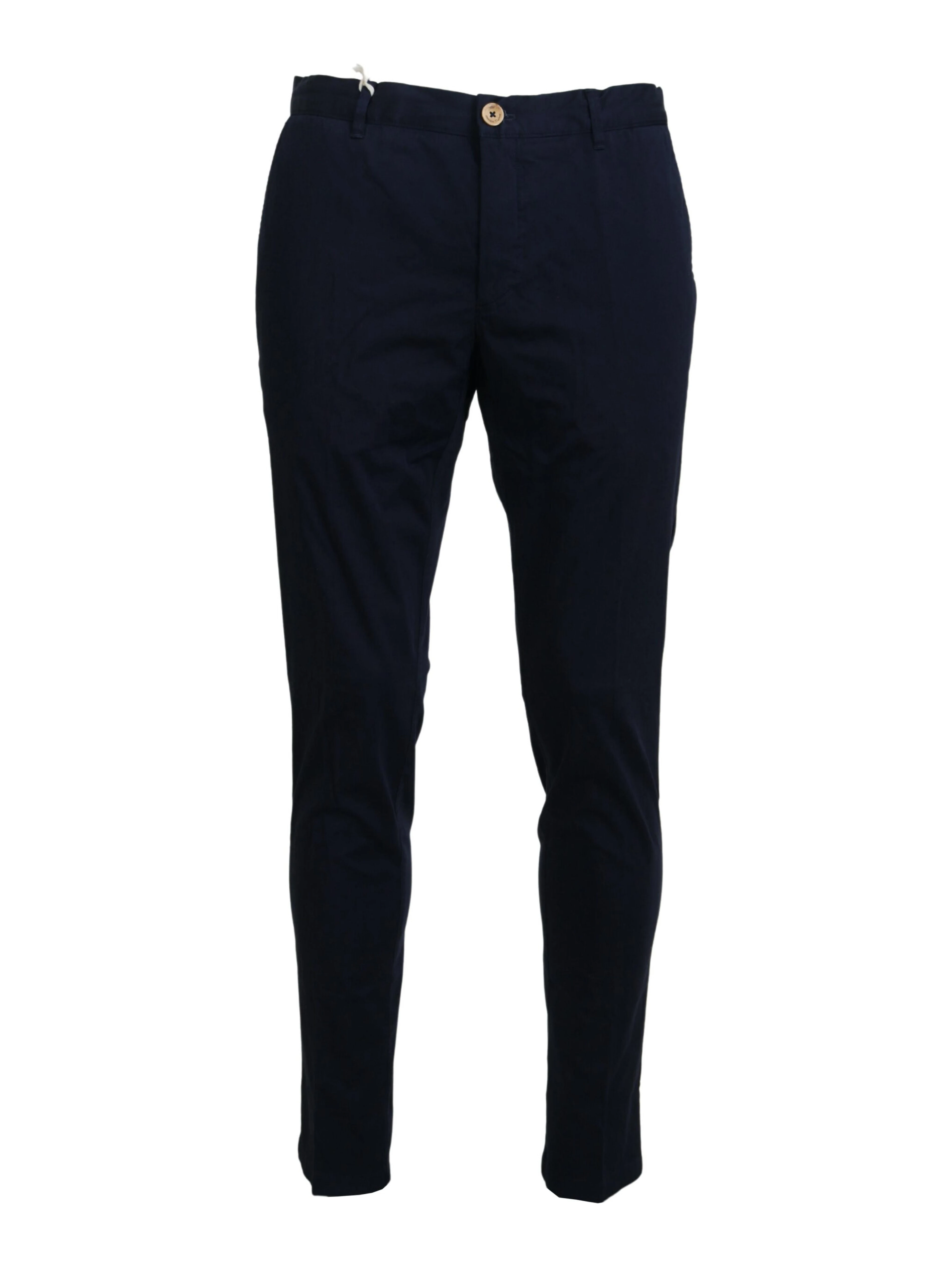 Dark Blue Cotton Skinny Men Pants