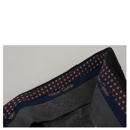 Black Polyester Tapered Dress Pants