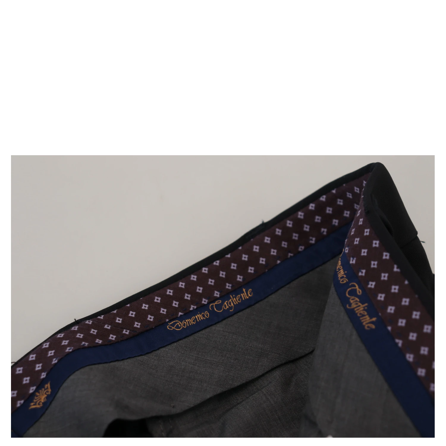 Black Polyester Tapered Dress Pants