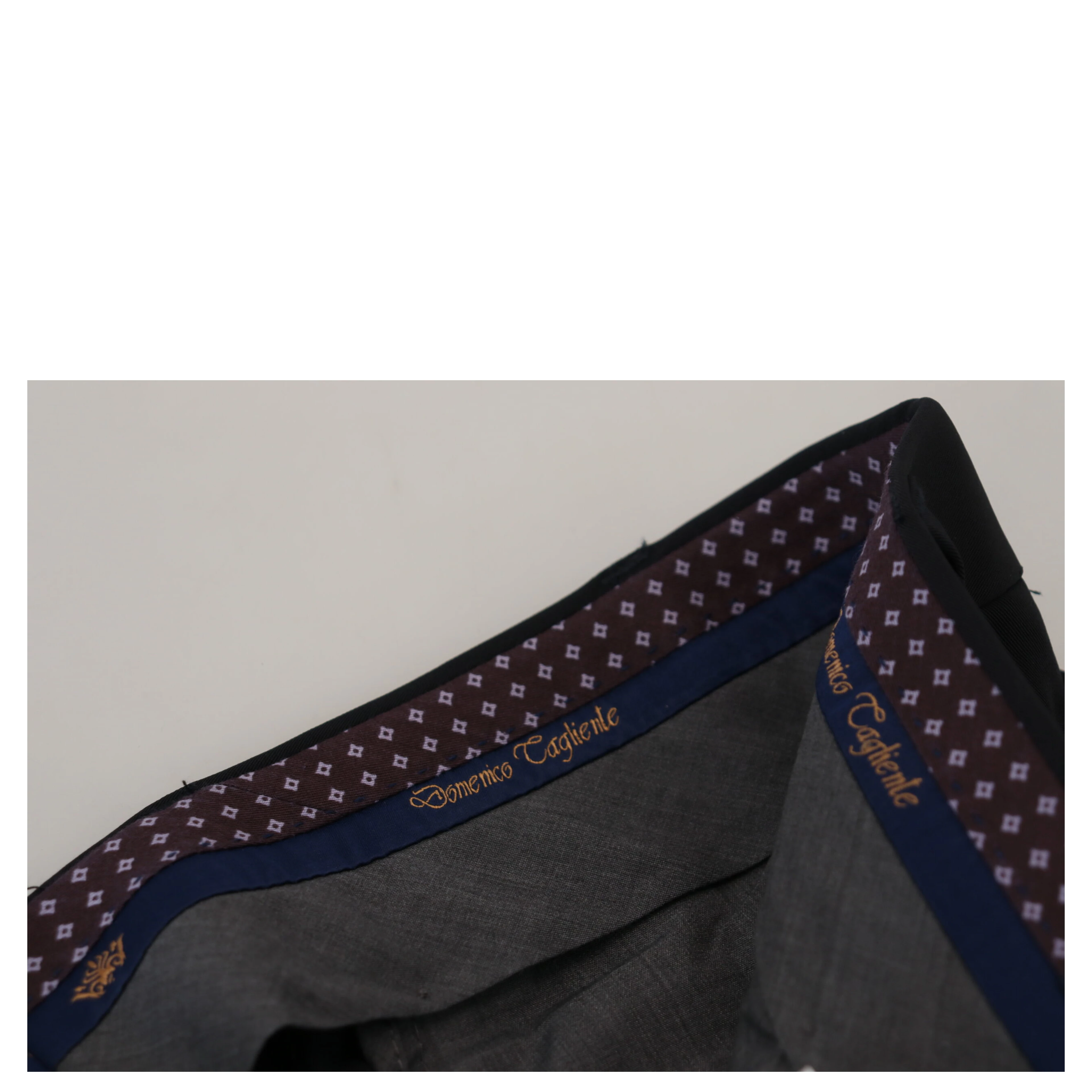 Black Polyester Tapered Dress Pants