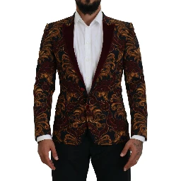 Multicolor Floral Single Breasted Martini Blazer