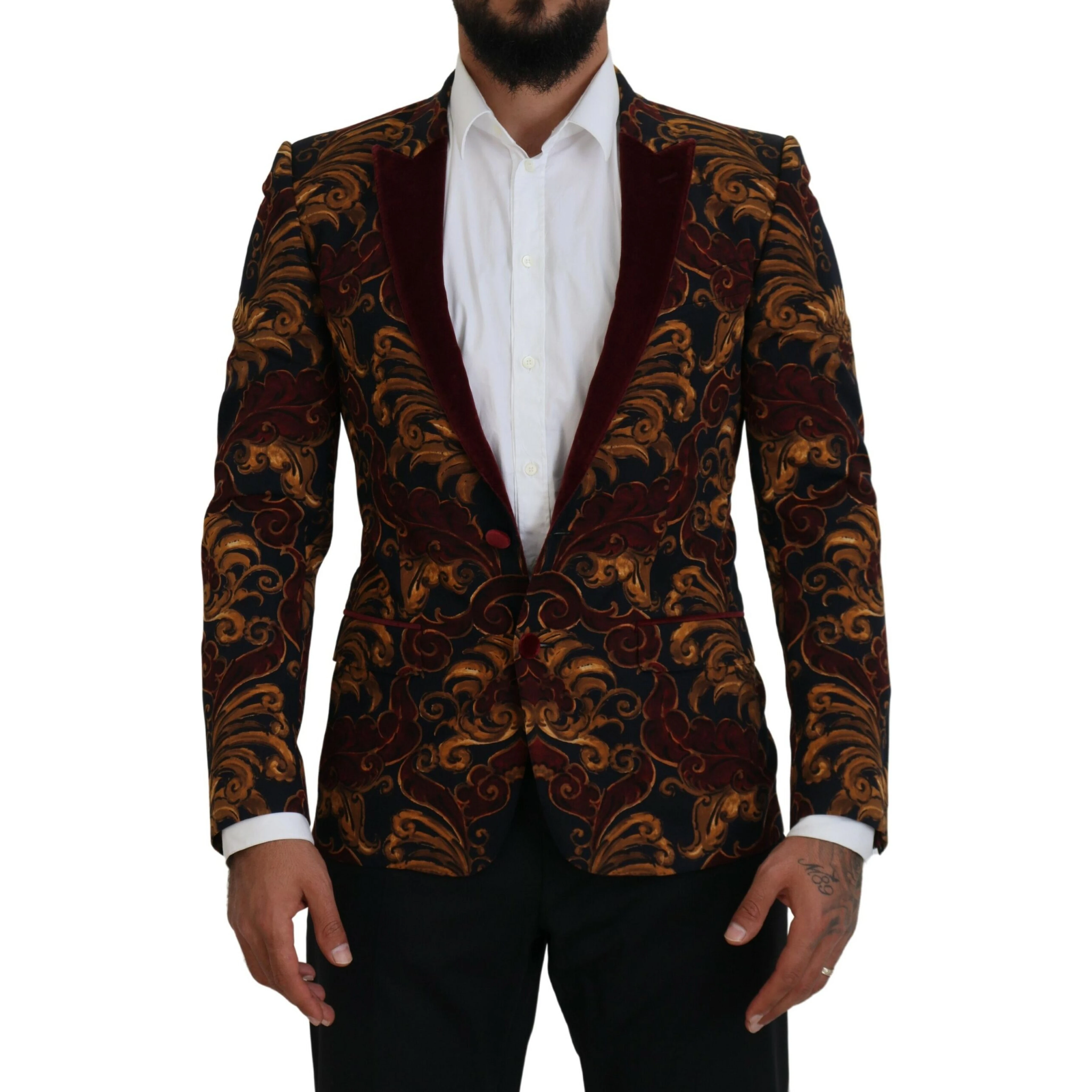 Multicolor Floral Single Breasted Martini Blazer