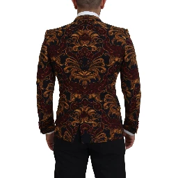 Multicolor Floral Single Breasted Martini Blazer