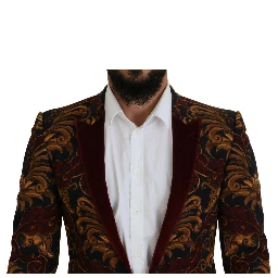 Multicolor Floral Single Breasted Martini Blazer