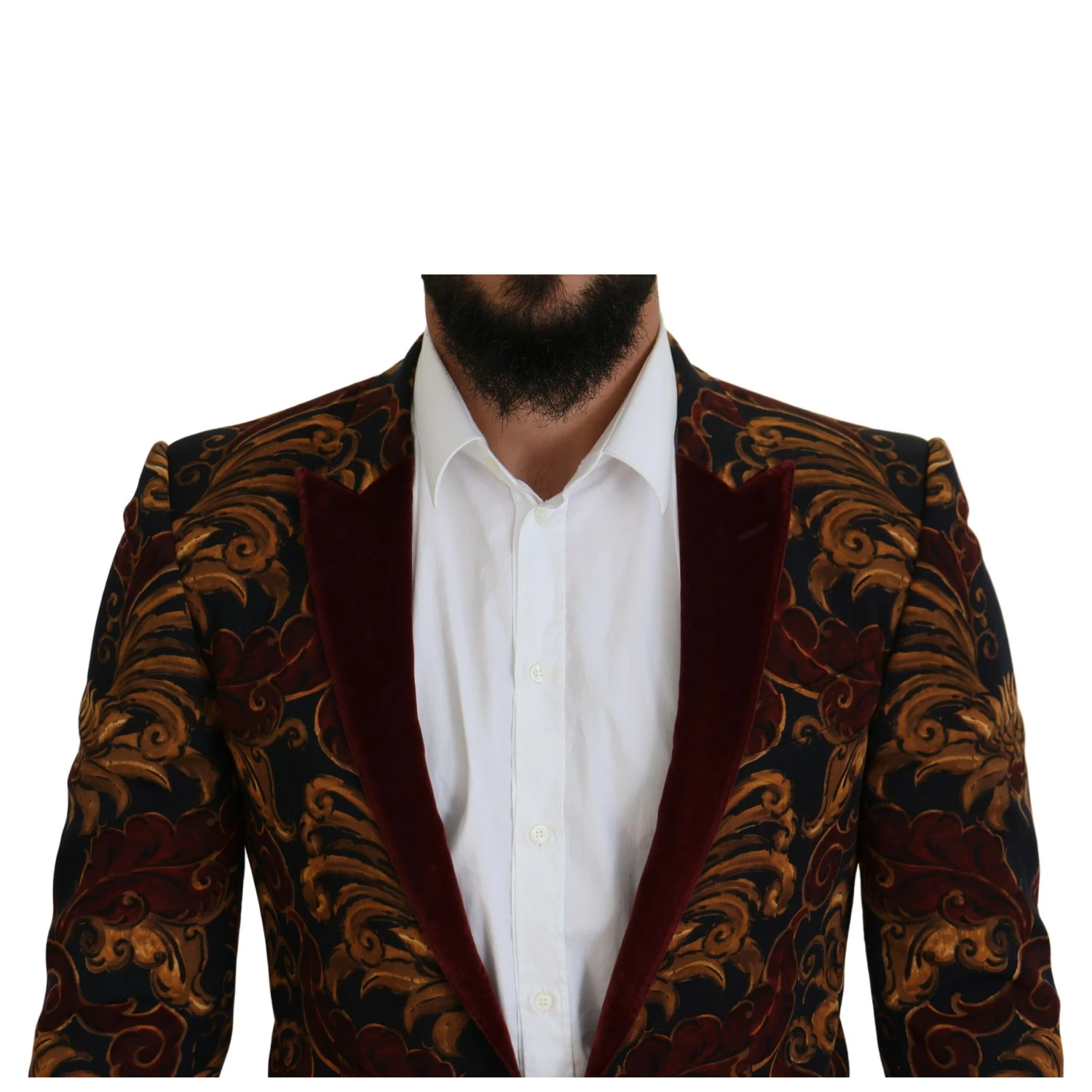 Multicolor Floral Single Breasted Martini Blazer