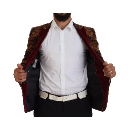 Multicolor Floral Single Breasted Martini Blazer