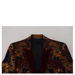 Multicolor Floral Single Breasted Martini Blazer