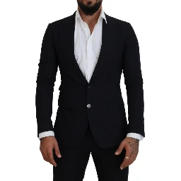 Blue Wool Formal Taormina Blazer