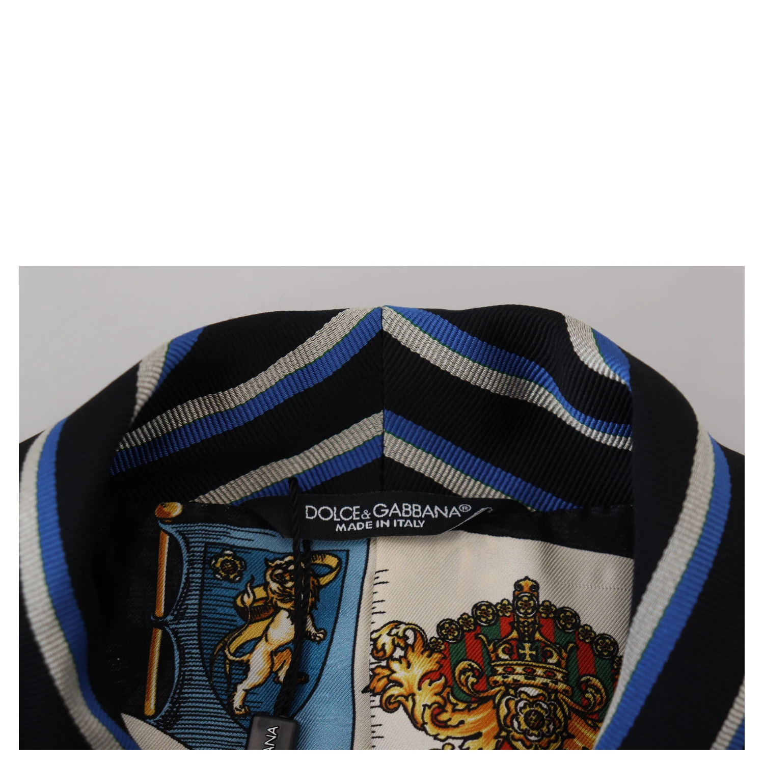 Black Blue Martini Printed Lining Robe